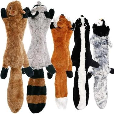 Imagem de UMEWAVE Brinquedos de pelúcia para cães que rangem sem enchimento – Brinquedos duráveis para mastigar animais pequenos e médios, brinquedos interativos para brincar e treinar em ambientes internos