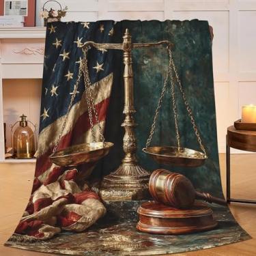 Imagem de Cobertor de flanela do dia da lei, cobertor de flanela com bandeira americana, felpudo, super macio, aconchegante, quente, decoração, presentes para meninos, meninas, crianças, adultos, homens