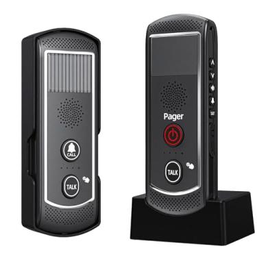 Imagem de LUMINFLY Campainha sem fio com longo alcance e carregamento solar, IP44 impermeável, cobertura de 1-2 km, bateria de lítio recarregável, interfone não visual, 3 configurações de volume