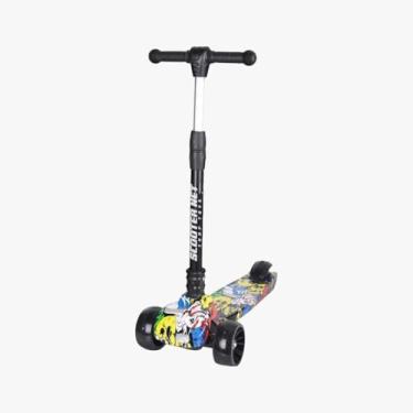 Imagem de Patinete Dobrável Scooter Net com Led Grafite Menino Até 50Kg - Zoop Toys
