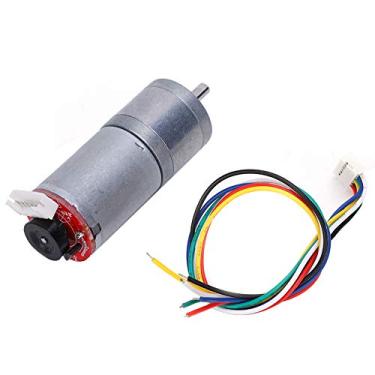 Imagem de Akozon Motorredutor DC GA25-370 Com Codificador de Velocidade - Motor de Escova de Alto Torque Com Redutor - Rotação Bidirecional Design Compacto para Robótica e Automação (DC12V 10RPM)
