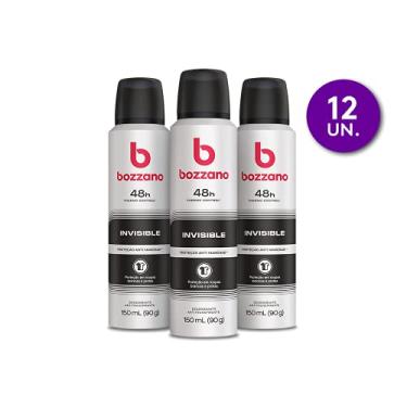 Imagem de Desodorante Aerossol Antitranspirante Masculino Invisible 150Ml - 12 Unidades, Bozzano