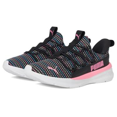 Imagem de PUMA Tênis infantil unissex Softride One4all sem cadarço, Preto-rápido Rosa Ah25, 17