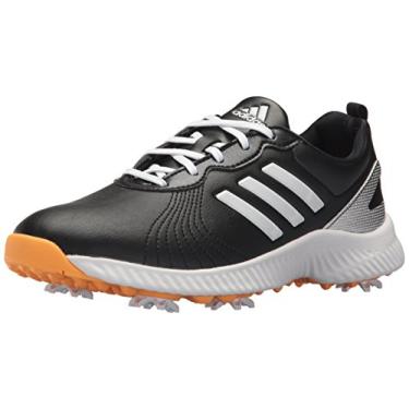 Imagem de adidas Sapato de golfe feminino Response Bounce, core preto/FTWR branco/ouro real, tamanho 40 M EUA, Núcleo preto/branco Ftwr/ouro real S