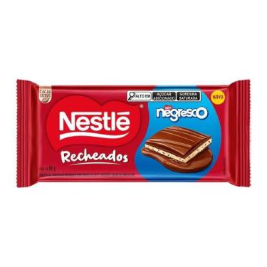 Imagem de Chocolate Nestle Negresco Recheado Tablete 90g - Embalagem com 14 Unid