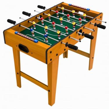 Imagem de Mesa de Totó Brinquedo Infantil Criança em Madeira Pés Altos E Desmontáveis 22 Jogadores