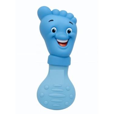 Imagem de Mordedor De Pezinho Para Alívio Na Dentição Do Bebê Massageador De Gengiva (Azul)