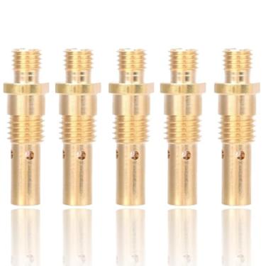 Imagem de 5 peças de difusor de gás MIG, pontas de contato de pistola de soldagem, difusor de gás, soldador, difusor de gás MIG, 51 peças de acessórios de pistola de soldagem MIG para Tweco Mini