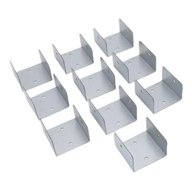 Imagem de SUNGOOYUE Fixadores de Postes de Madeira Braçadeiras de Aço Galvanizado Em Forma de U Anti-roubo para Instalação Segura de Painéis de Cerca (44mm)