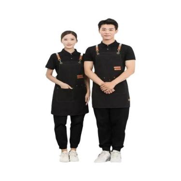 Imagem de Avental De Cozinha Impermeável Para Mulheres E Homens Com Bolsos Para 