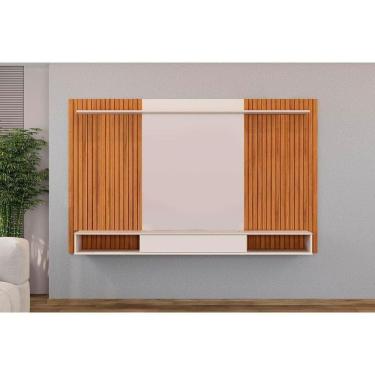 Imagem de Painel Home P/ Tv Até 70 Pol Leo C/ Nicho 215x136cm Cedro/bali - Dj Móveis