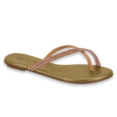 Imagem de Rasteira Tamanco Chinelo Feminino Beira Rio Conforto Strass Ref: 8384.772-Feminino