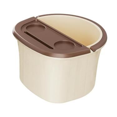 Imagem de oshhni Banheira de Imersão para os Pés, Bacia para Banho de Pés com Alça, Confortável e Portátil, Ideal para Spa, Casa, e Banheiro, Bege