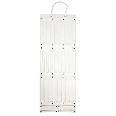 Imagem de Suporte de grampo de cabelo pendurado, organizador de laços de cabelo, faixa de cabeça dobrável, design de 3 linhas para armário de quarto, material de feltro, branco cremoso,