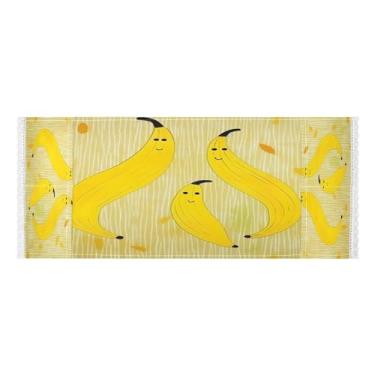 Imagem de Wassud Capas de lavadora e secadora de bananas sorridentes, protetor de lavadora com sacos de armazenamento, capa de geladeira à prova de poeira com bolsos para lavanderia doméstica, cozinha, 120 x 55