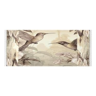 Imagem de Wassud Duas capas de lavadora e secadora de pássaros e flores, protetor de lavadora com sacos de armazenamento, capa de geladeira à prova de poeira com bolsos para lavanderia doméstica, cozinha, 120 x