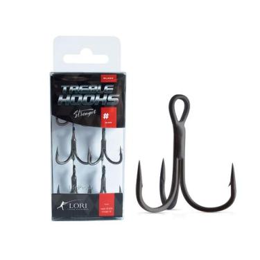 Imagem de Garateia Lori Treble Hooks 4X Black Nº 4 - 6 Peças - Lori Fishing