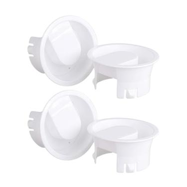 Imagem de 4 peças de tampas de jarro de água, tampas de jarra de vidro, tampas de plástico de grau alimentício, à prova de poeira, resistente a respingos, rolhas de garrafa para jarro de água de vidro de bistrô