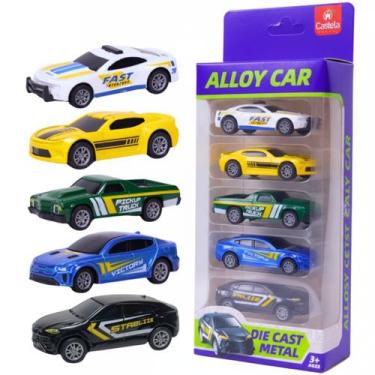 Imagem de Pack 5 Mini Carrinhos Esportivos Die-cast Metal 1:64 - Castela