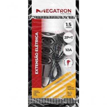 Imagem de Extensão P- Plugues 2p T Pp Plano 90º 3x0,75 1,5m Preta