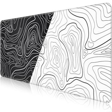 Imagem de Mouse pad preto e branco (preto, branco)