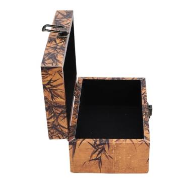 Imagem de GLOGLOW Caixa de Armazenamento de Joias de Madeira Com Tampa Articulada, Estilo Antigo, MDF e Couro, Organizador Decorativo para Anéis, Brincos e Colares