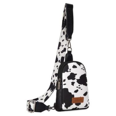 Imagem de Bolsa tiracolo Montana West Wrangler Cow Print para mulheres