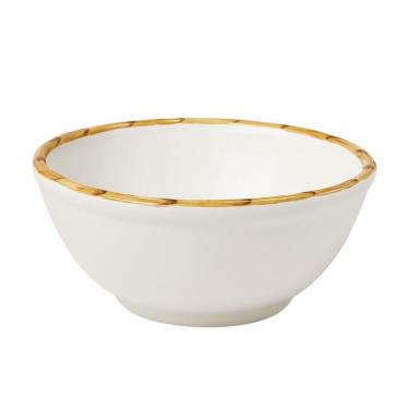 Imagem de Jogo 10 Bowl Tigela Cumbuca Branco Para Sopa Caldos Bambu Cerâmica Scalla 500ml