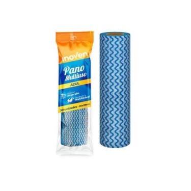Imagem de Pano de Limpeza Multiuso Azul Tipo Perfex 20 x 29 cm 30 unidades - Ino