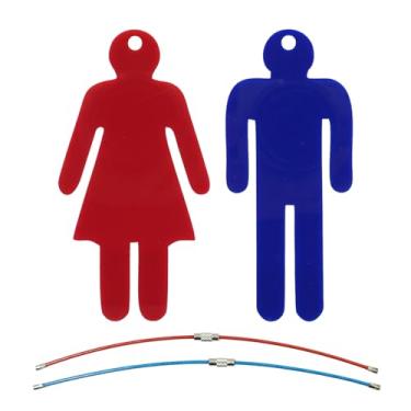 Imagem de Nextpal Chaveiro unissex acrílico para banheiro com película protetora, etiquetas duráveis para escritório, escola, restaurante, loja, funcionário, professor, uso no local de trabalho, sala de aula, 2