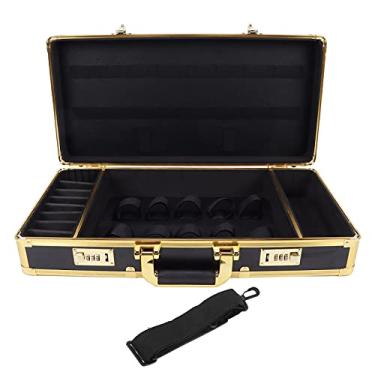 Imagem de Cryfokt Estojo de Barbeiro Organizador de Ferramentas de Cabeleireiro Profissional Com Trava de Senha para Cortador de Cabelo Estilista Armazenamento e Viagens para Cabeleireiros e Estilistas Profissionais Liga de Alumínio Preto 55 X 27 X 11,5 Cm, Desembalagem Com Cintura Escapular