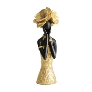 Imagem de Generic Estátua/Escultura de Africana, Ornamento Moderno para Decoração de Casa, Estatueta Colecionável em Resina, Decoração de Mesa para Quarto, Style a