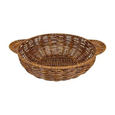 Imagem de XLWLLNJ Cesta de frutas artesanal, cesta para lanches e pães, fruteira decorativa, organizador de utensílios diversos, cuba para armazenamento de alimentos, M