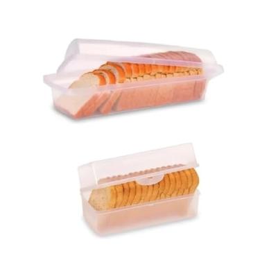 Imagem de Kit Porta Pão Plast Guarda Pão Forma + Porta Torrada Sanremo Branco Liso