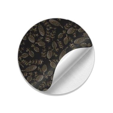 Imagem de Ladrilho Decorativo de Cerâmica Botânico de Natal Estampa Cones de Abeto