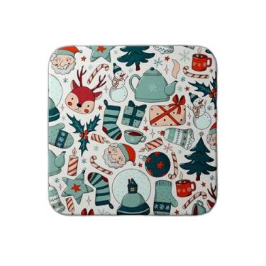 Imagem de Ladrilho Decorativo de Cerâmica Natal 30cm com Estampa Padrão Exclusiva