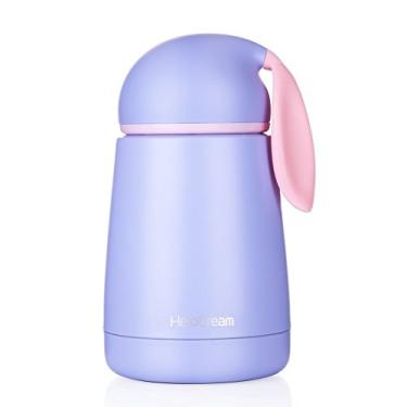 Imagem de Garrafa térmica de aço inoxidável de coelho fofo garrafa a vácuo de parede dupla caneca de viagem de água para crianças - 300 ml, azul