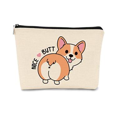 Imagem de Barper presentes de dachshund bolsa de maquiagem para cães, bolsa corgi, presentes para amantes de cães para mulheres bolsa de mãe de cachorro ideias de presente para amantes de animais presente para