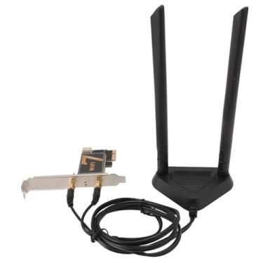 Imagem de Generic Adaptador de Placa Wifi PCI Ex1, Placa Adaptadora de Rede Wifi BE200NGW WIFI7 para PC Desktop (Com base de antena estendida removível)