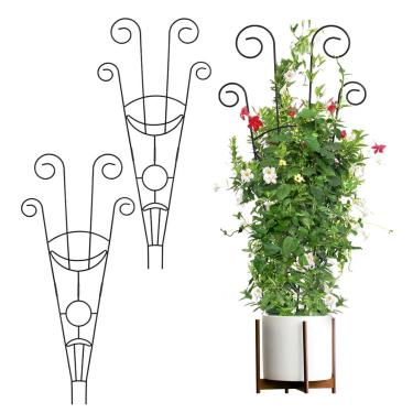 Imagem de Yosoo Suporte de Trepadeira para Plantas, Treliça de Jardim de Ferro para Vasos de Plantas, Suporte Vertical para Rosas e Videiras, Tamanho 76 X 30 Cm para o Seu Jardim