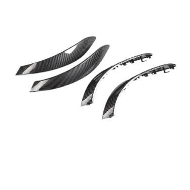 Imagem de Portas internas lidar com exterior puxar guarnição capa acessórios do carro compatível para bmw 3 4 3gt série 2013-2018 f30 316d 318d 320d f31 320i 325d(A2 4PCS)