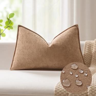 Imagem de Kevin Textile Capa de almofada lombar 30,5 x 50,8 cm 1 pacote com 1 almofada retangular decorativa à prova d'água com textura macia para sofá, cadeira, cama, decoração de casa, interior e exterior