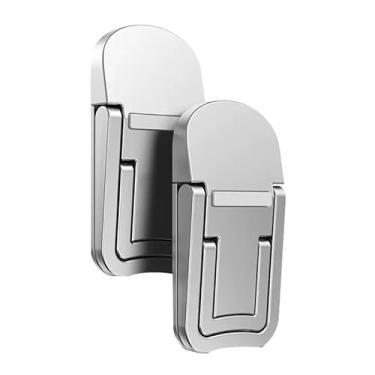 Imagem de Suporte dobrável para laptop, pacote com 2, suporte ergonômico de ângulo ajustável, design invisível fino de 7 mm para notebooks e teclados de mesa