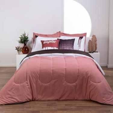 Imagem de kit edredom MACIO 7 peças SOLTEIRO, QUEEN E KING estampado (Rose, Ki)