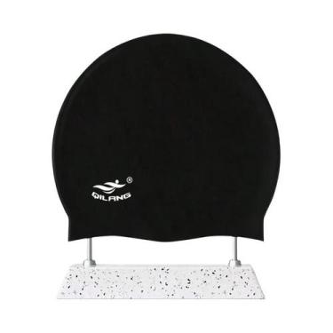 Imagem de Touca De Natação De Silicone Impermeável E Confortável Em Cores Sólida
