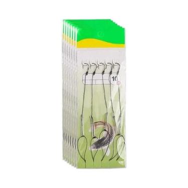 Imagem de Anzóis De Pesca Afiados Com Espinhos 5pcs Em Aço Carbono De Alta Quali