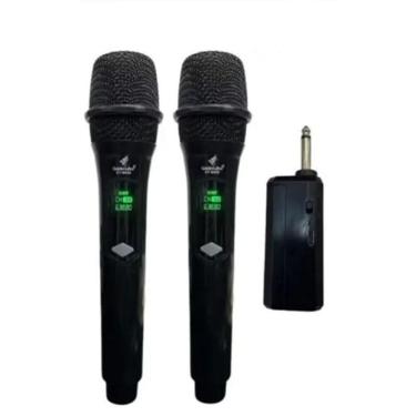Imagem de Kit 2 Microfone Sem Fio Dinamico Karaoke