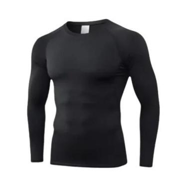 Imagem de Camiseta De Compressão Masculina 2025 Com Gola Alta E Manga Longa Para