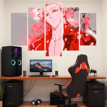 Imagem de Quadro decorativo Mosaico - 7 pecados capitais - Seven Deadly Sins - 5 Peças – Meliodas, Escanor-04