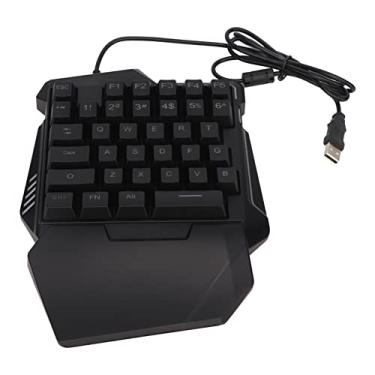 Imagem de BAFOVY Teclado de Uma Mão 35 Teclas One Handed Gaming Keyboard USB Com Fio Mini Gaming Keypad Sete Colorido Backlight RGB Keyboard Profissional Ergonômico um. Mesa Mão